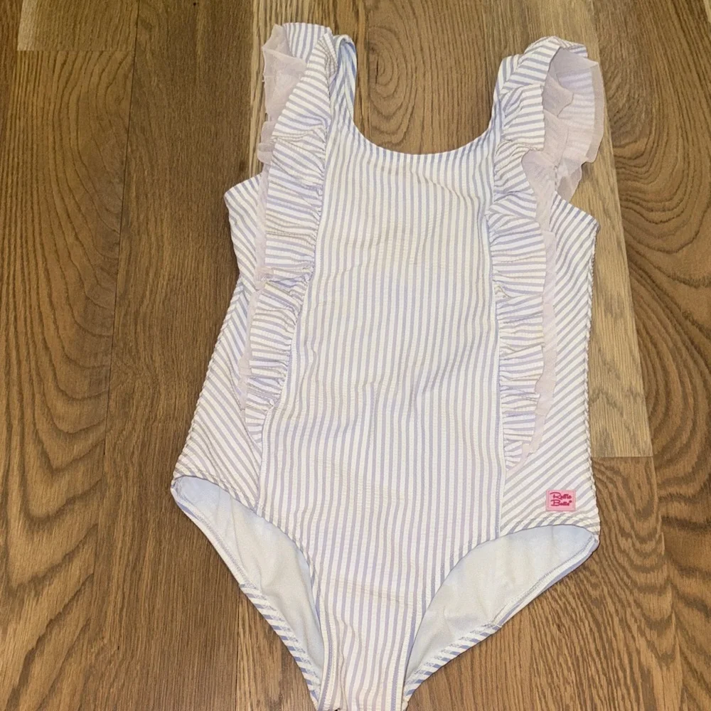 Ruffle Butts Seersucker Waterfall One Piece Swimsuit